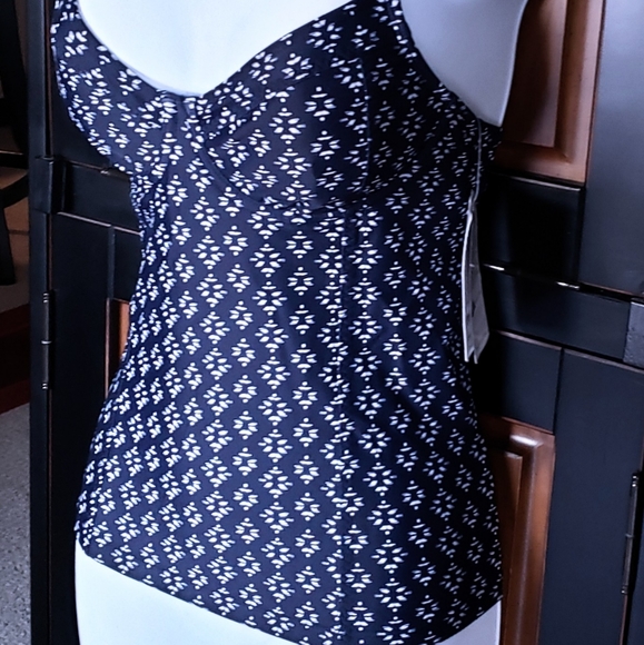 NWT Athleta 32 B/C Navy Tankini Top - Picture 3 of 8